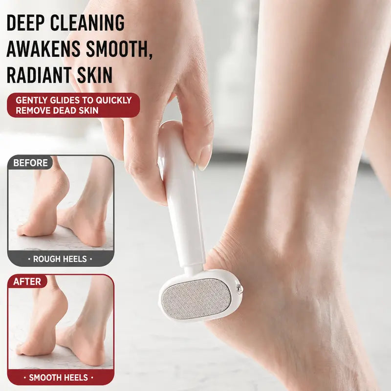 Dual‑Sided Foot Callus Remover, Replaceable Stainless Steel Blade Foot Scraper