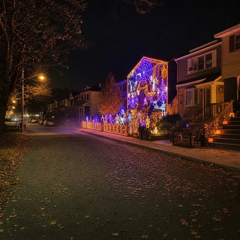 🎄✨Christmas LED House Net & Smart Outdoor Wall Curtain Light