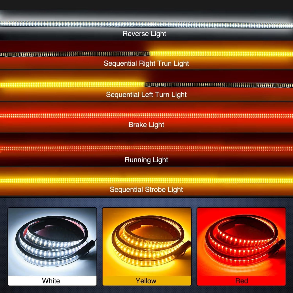 🎁Limited-time 50% off - LED Tailgate Lights, Turn Signals And Driving And Reversing Lights