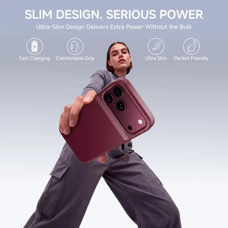 🔋 PinkBird Power Case for iPhone  – Slim Protective Battery Case & Dual Charging Power Bank Kit, Type-C Fast Charge, Lightweight Lightweight & Perfect Couple Gift