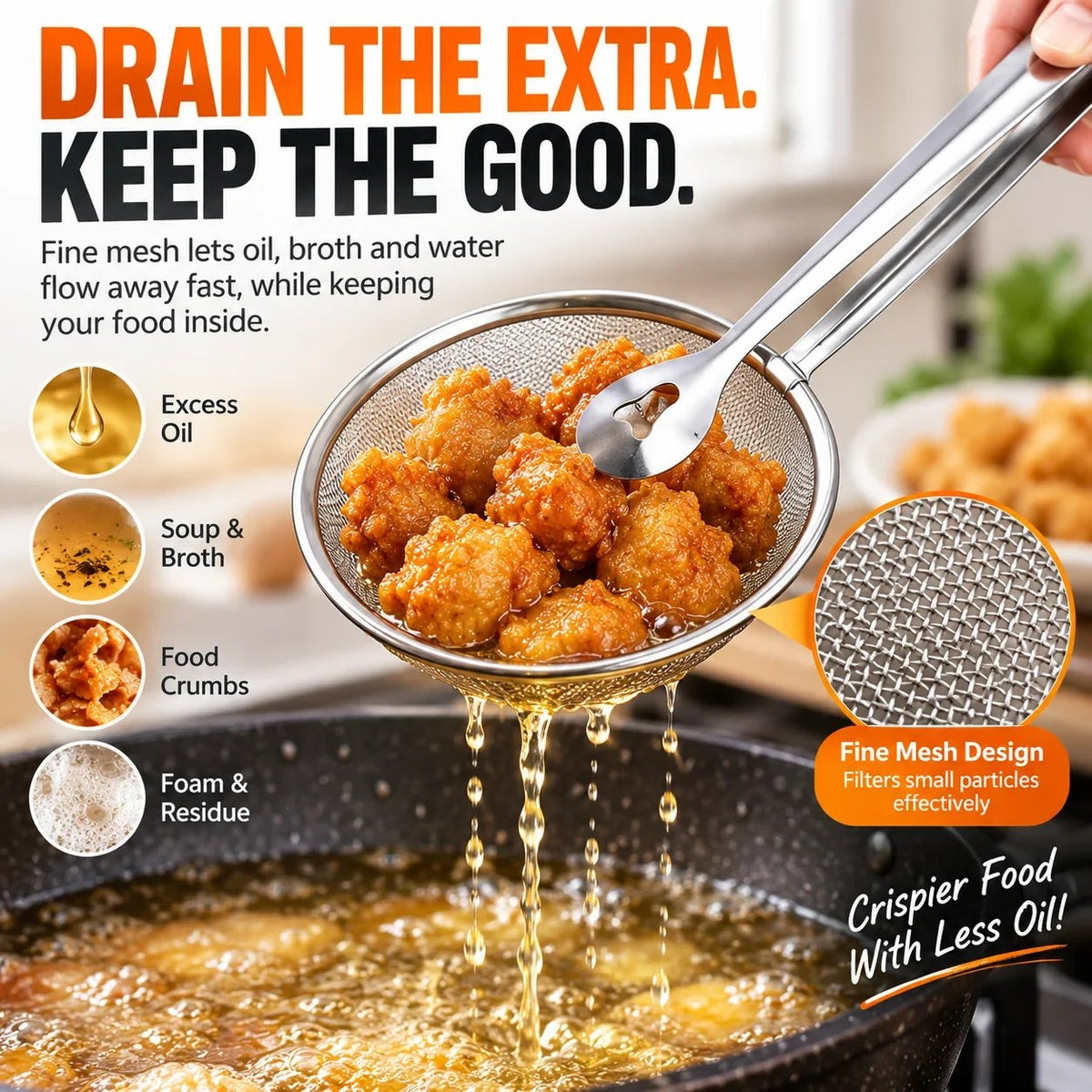 🔥 2pack-2-in-1 Stainless Steel Strainer Tongs – Grab, Drain & Serve with One Tool