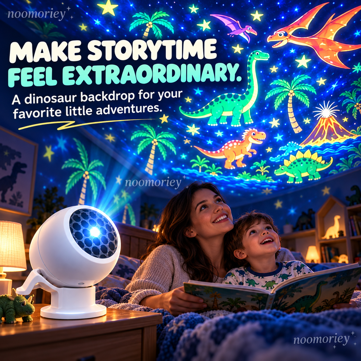 🦕 Magical Dinosaur & Ocean Star Projector – Turn Bedtime Into an Underwater Adventure! 🌊✨