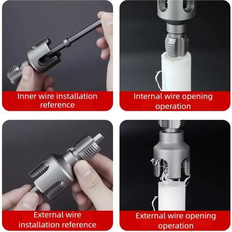 1/2'' 3/4'' PVC Pipe Thread Cutting Tool