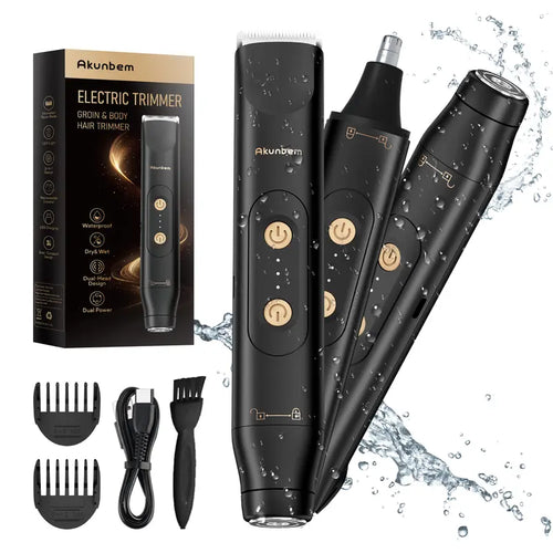 Electric Groin Hair Trimmer for Men,Nose Hair Trimmer