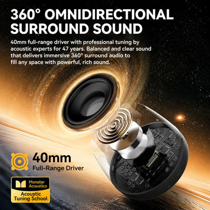 🔊 Monster Mini Bluetooth Speaker – RGB Lights, TWS Stereo & Magnetic Design
