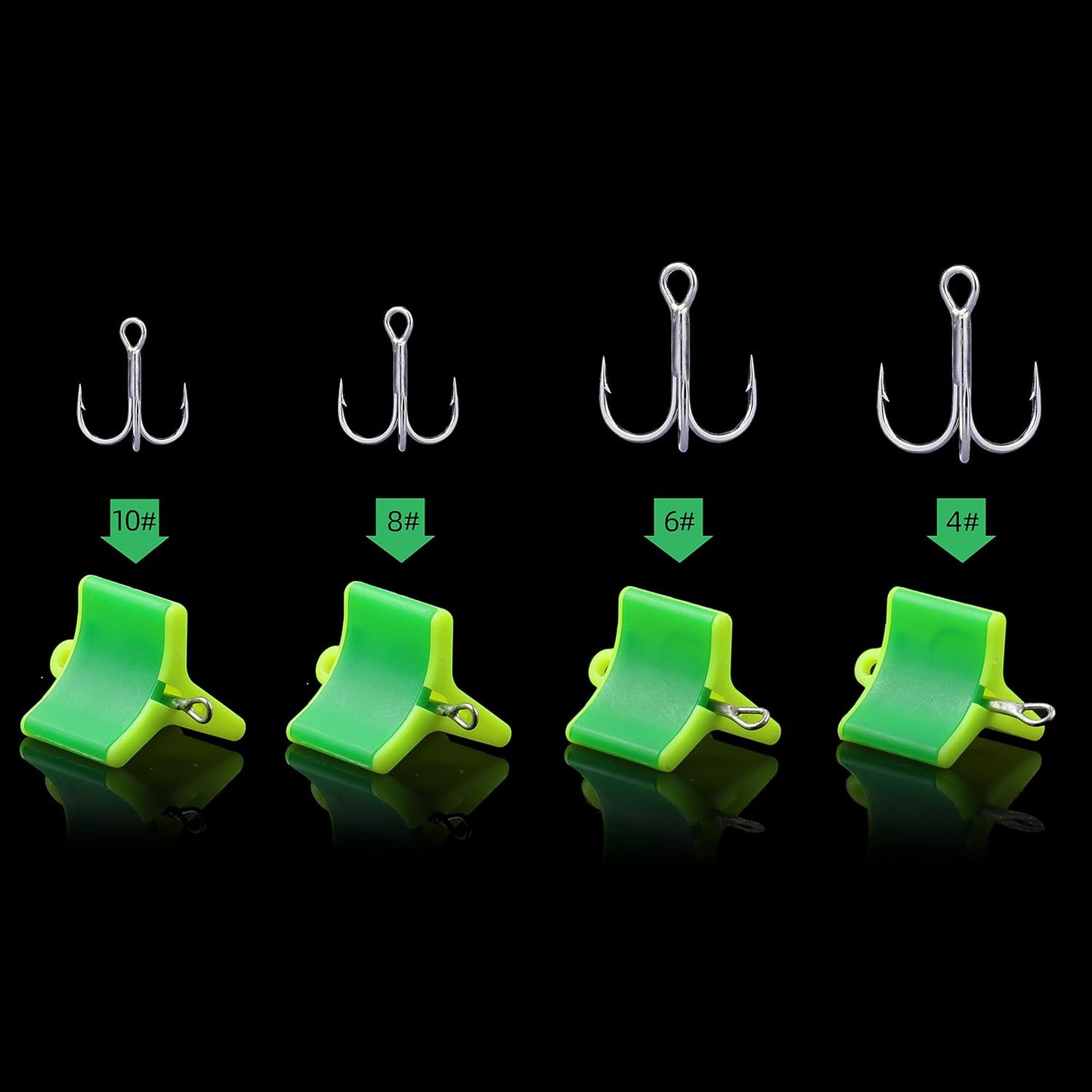 🌟💥 Spring‑Loaded Treble Hook Protector Caps🎣--Keep Treble Hooks Covered, Organized &amp; Ready to Fish.