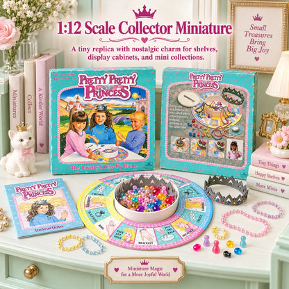 Nostalgic Mini Pretty Pretty Princess Game - 90s Classic Jewelry Dress-Up Board Game