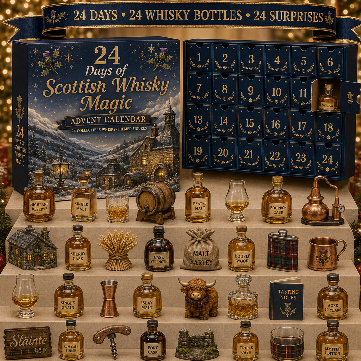 CHRISTMAS KICKOFF 49% OFF - 2026 Days of Scottish Whisky Magic Blind Box - Gift For Whisky Lovers