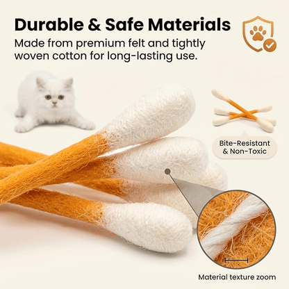 Cotton Swabs Cat Toys with Catnip🐱✨