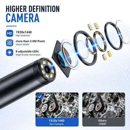 1920P HD Automotive Diagnostic Tool Endoscope Borescope Inspection Camera