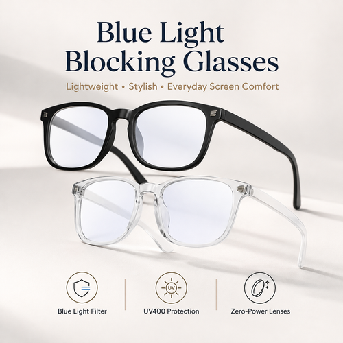 👓 Blue Light Blocking Glasses for Men & Women – Lightweight Everyday Screen Glasses