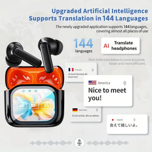💯ONLY $19.99🔥Wireless Bluetooth Translation Earphone With LED display screen(Fit iOS & Android)