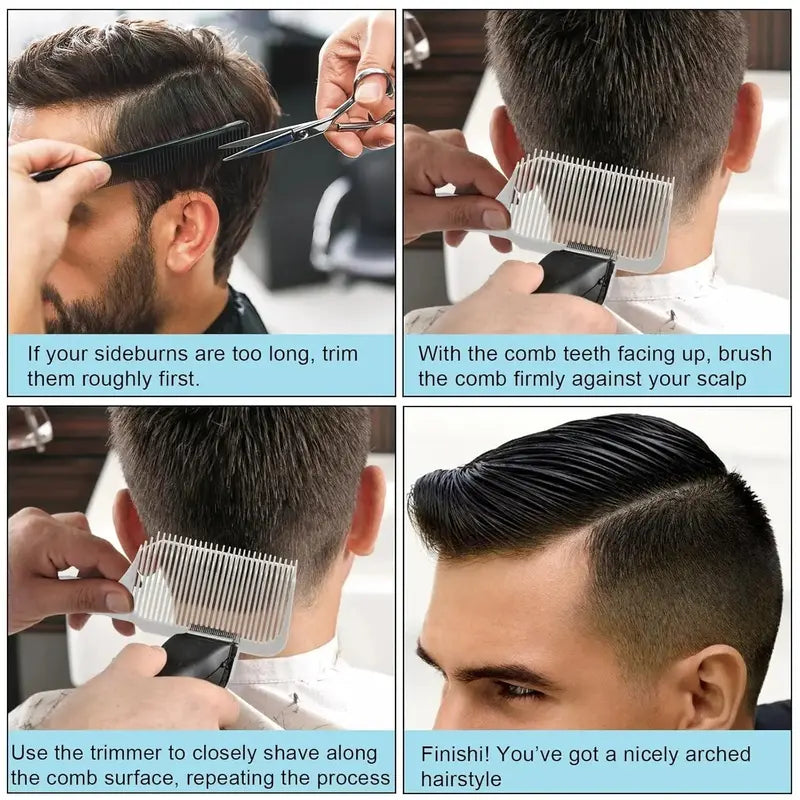 Unisex 4-Piece Hair Cutting Guide Kit
