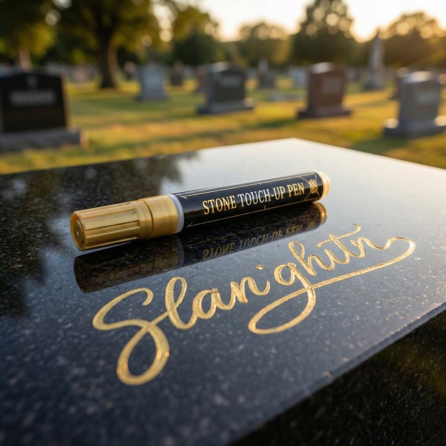 🔥HOT SALE 🐦Golden Tombstone Marker Pen for Restoring Faded Grave Inscriptions（2 PCS）