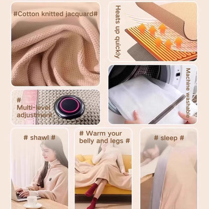 Portable Heated Shawl – Wearable Electric Heating Wrap