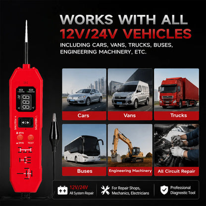 3-in-1 Automotive Circuit Tester – 3.5-36V Power Probe, Relay, Fuse & Voltage Tester with Short Circuit Finder