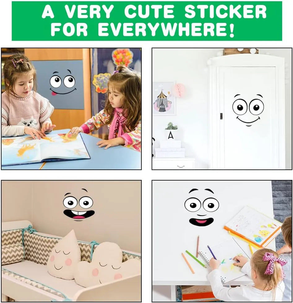 🌱 Eco-Friendly Funny Face Sticker Set