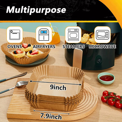 100Pcs Parchment Paper,Air Fryer Paper Liners