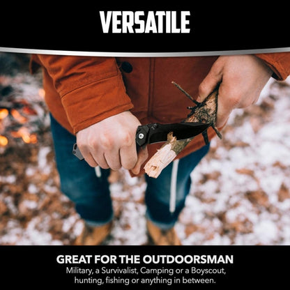 Durable Steel, Compact Power – Your Ultimate Outdoor Folding Knife!