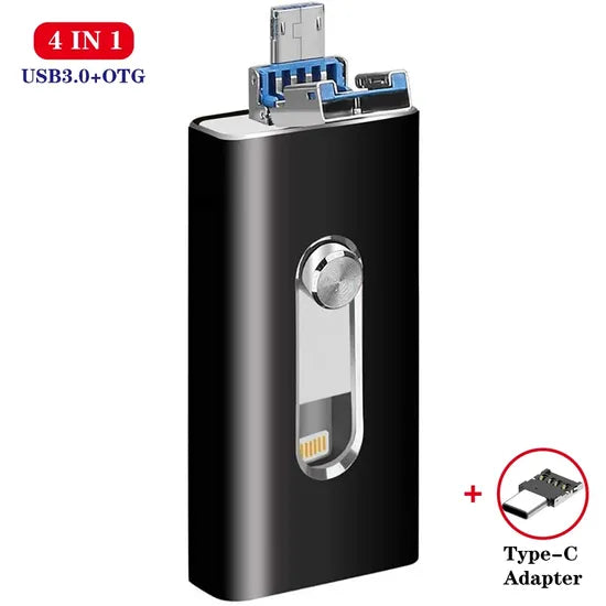 🎁 Hot Sale Promotion 49% OFF🔥4-in-1 USB3.0 OTG Flash Drive with Type-C Adapter