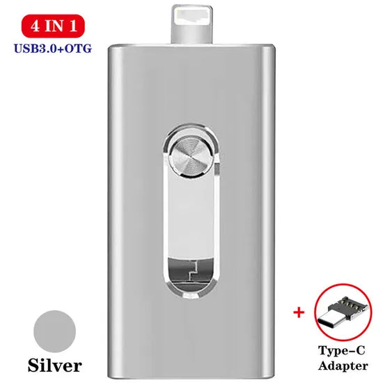 🎁 Hot Sale Promotion 49% OFF🔥4-in-1 USB3.0 OTG Flash Drive with Type-C Adapter