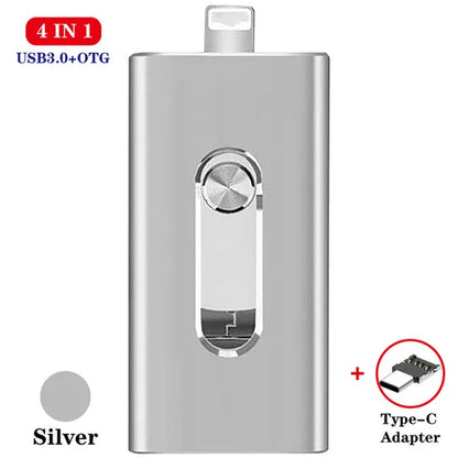 🎁 Hot Sale Promotion 49% OFF🔥4-in-1 USB3.0 OTG Flash Drive with Type-C Adapter
