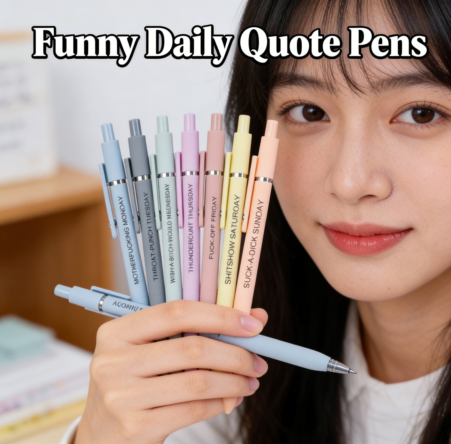 🔥LAST DAY 55% OFF - Funny Daily Quote Pens (7-Pack)