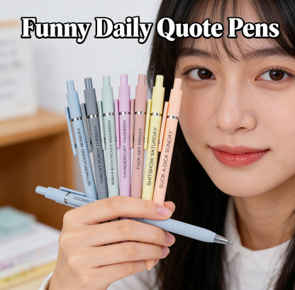 🔥LAST DAY 55% OFF - Funny Daily Quote Pens (7-Pack)