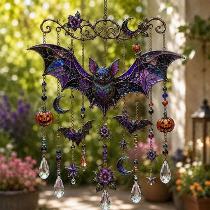👻Halloween Glass Suncatcher Wind Chime