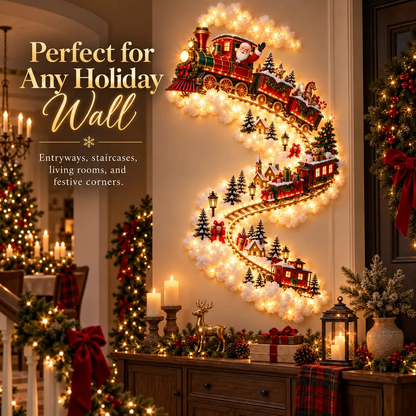 🎄 Christmas Magic LED Train Wall Light | Santa Holiday Wall Decoration!!!