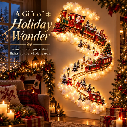 🎄 Christmas Magic LED Train Wall Light | Santa Holiday Wall Decoration!!!
