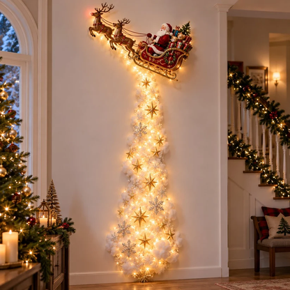 🎄 Christmas Magic LED Train Wall Light | Santa Holiday Wall Decoration