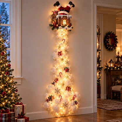 🎄 Christmas Magic LED Train Wall Light | Santa Holiday Wall Decoration
