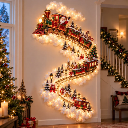 🎄 Christmas Magic LED Train Wall Light | Santa Holiday Wall Decoration!!!
