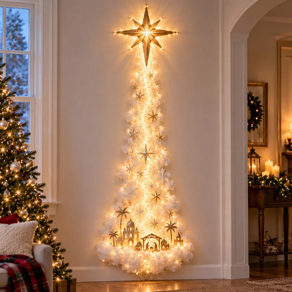 🎄 Christmas Magic LED Train Wall Light | Santa Holiday Wall Decoration