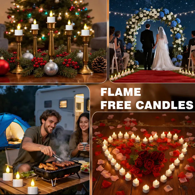 Rechargeable Flameless Tealight Candles – USB-C LED Candles with Remote & Timer
