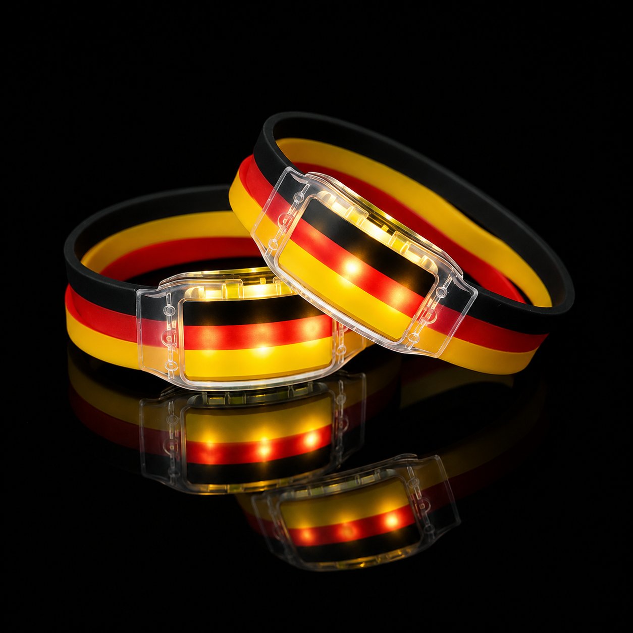 2PCS LED Light Up National Flag Wristbands