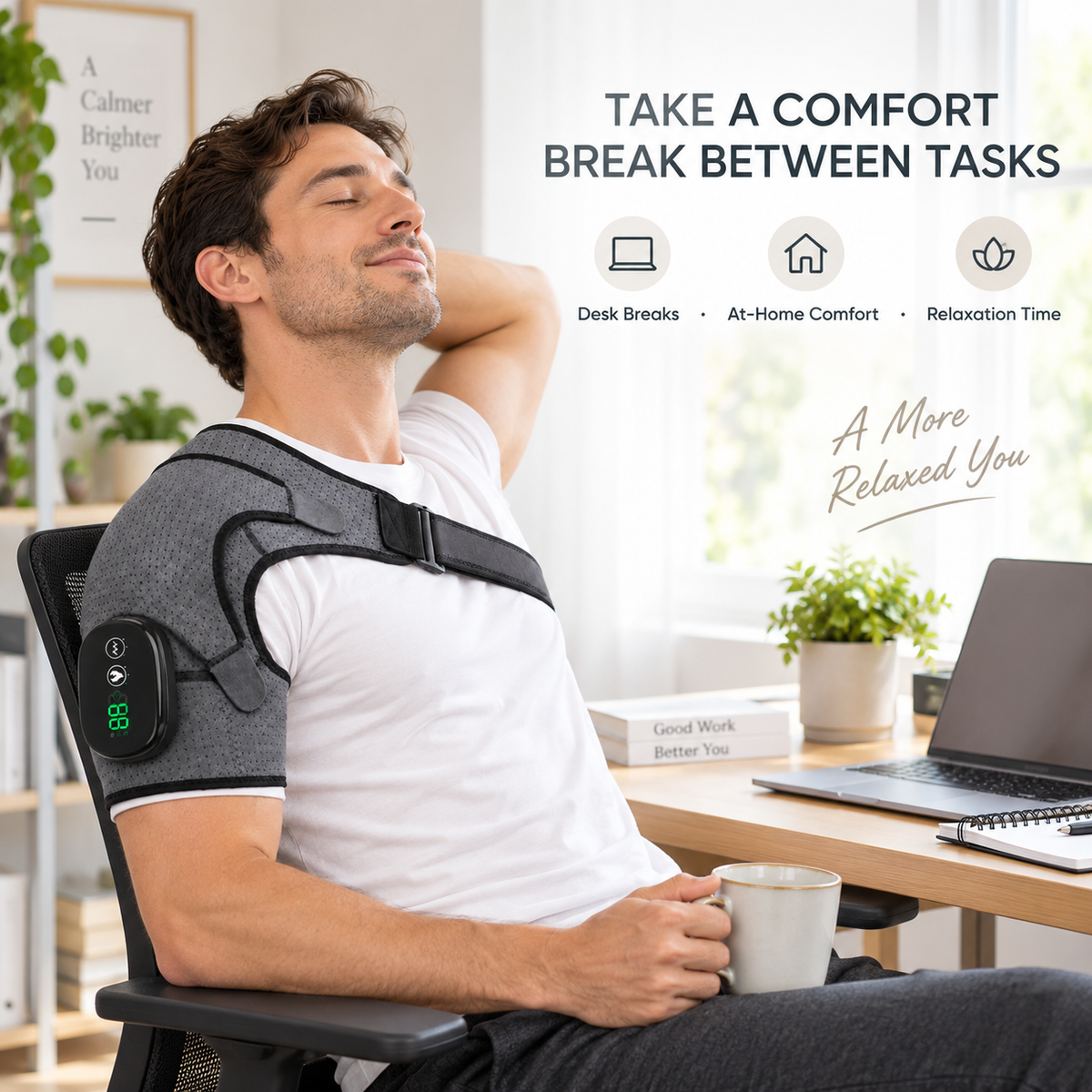 🔥 WarmEase – Heated Shoulder Massager with Vibration