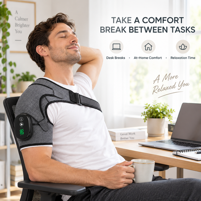 🔥 WarmEase – Heated Shoulder Massager with Vibration