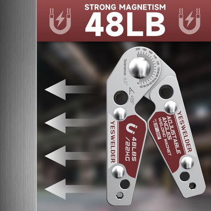 Adjustable Angle Welding Magnet – 20°–200° Magnetic Welding Holder with Locking Hex System