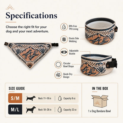 2-in-1 Reversible Dog Bandana Bowl