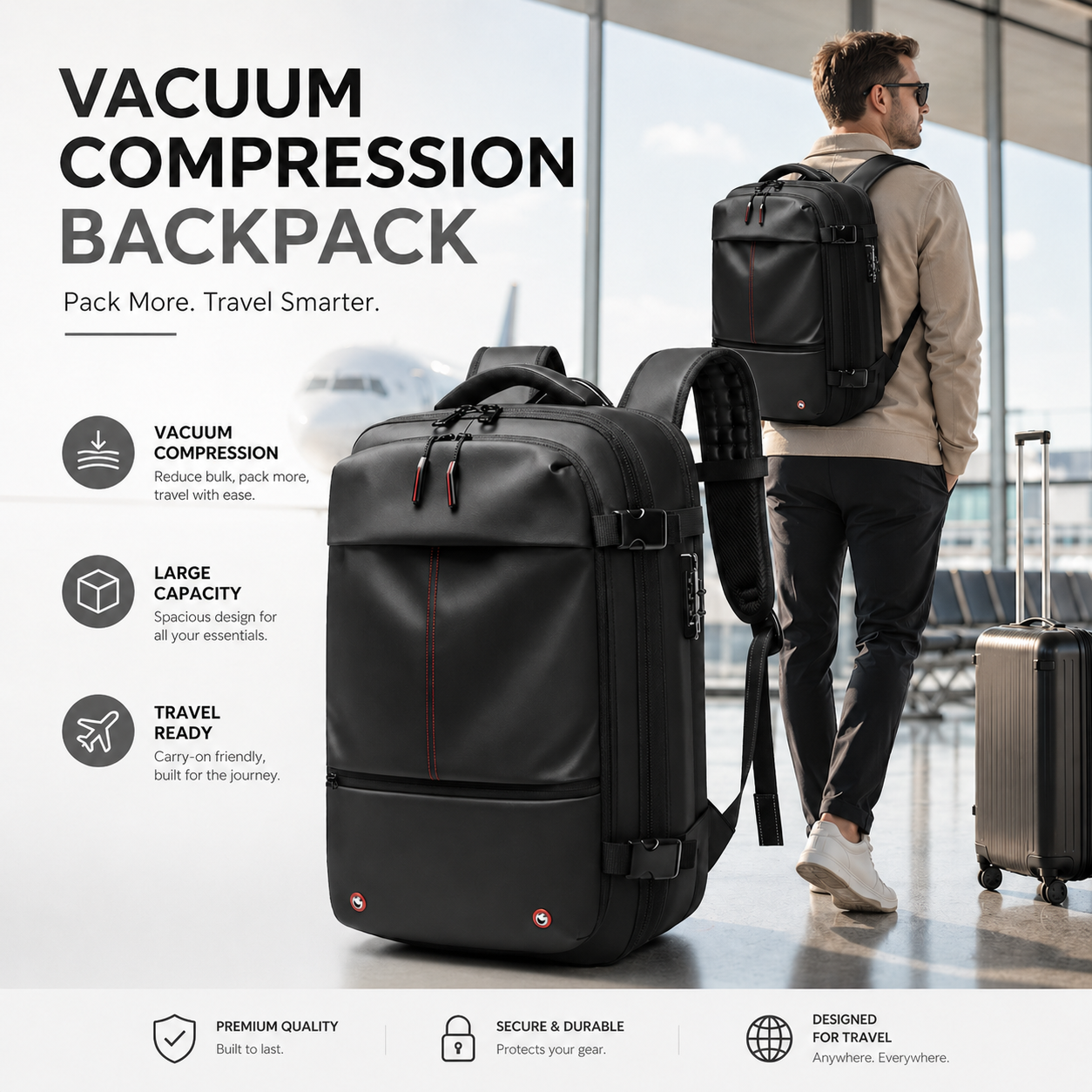 Vacuum Compression Backpack✈️