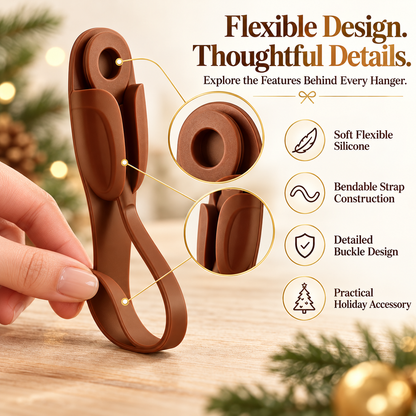 🎄 6-Pack Christmas Garland Hanger Clips – No-Drill Adhesive Silicone Holders for Mantels, Staircases & Holiday Decor