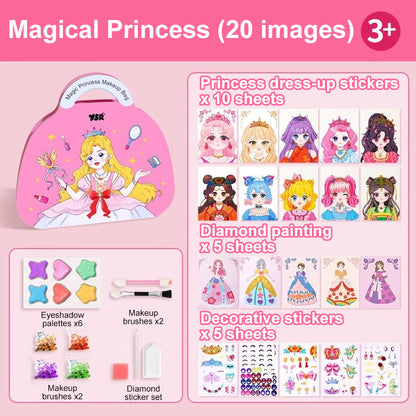🎨Buy 2 Free Shipping👗Special Diamond Painting & Princess Book Makeup Craft Kits Foil Art Books Set Play on Paper