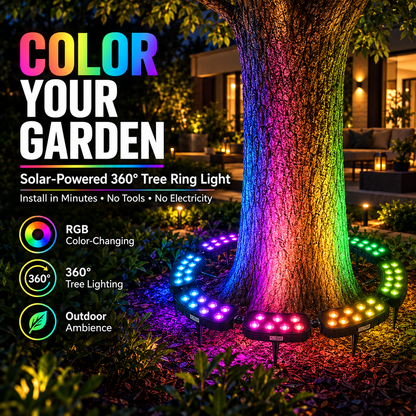 ✨45% OFF✨ One Tree. Endless Colors. – Solar RGB Landscape Ring Light