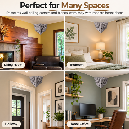 ✨ (2Pcs)Transform Empty Corners – 3D Geometric Wall & Ceiling Accent Decor✨