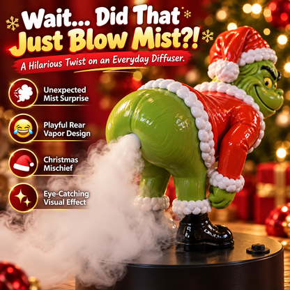 😂 Funny Christmas Green Character Mist Diffuser – Hilarious Butt Mist Effect, Festive Holiday Decor & Gag Gift 🎁