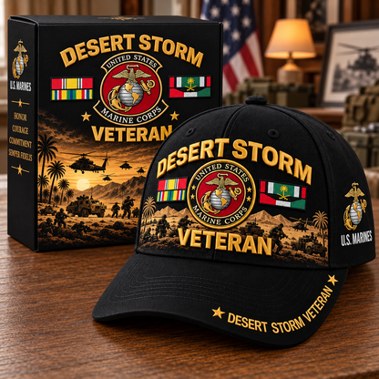 🏆Last Day Promo: 49% OFF! 🏜️Desert Storm Veteran Tribute Cap （1991–2026 -35TH ANNIVERSARY）