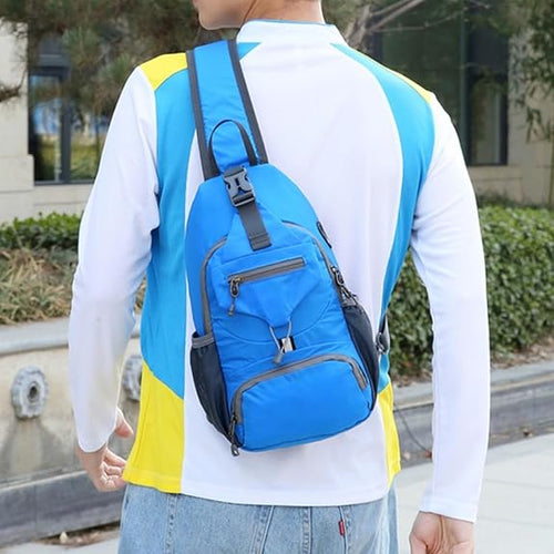 🎒Packable Small Crossbody Sling Backpack with Side Pouch