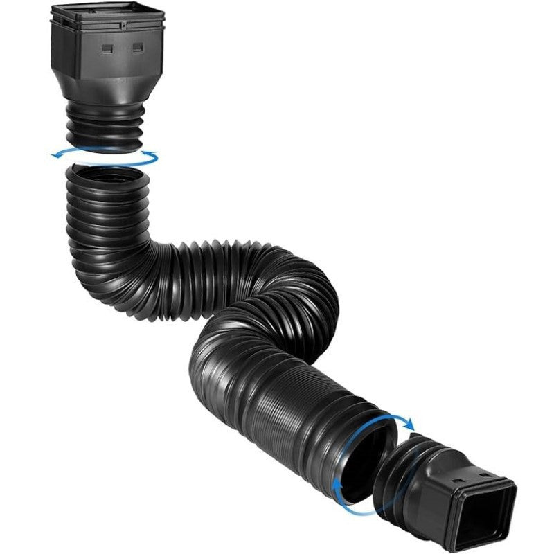 🌧️ Universal Flexible Gutter Downspout Extension Set (2-Pack) – 1.5M Foundation Protection 🏡
